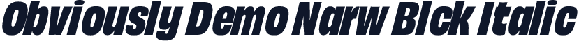 Obviously Demo Narw Blck Italic