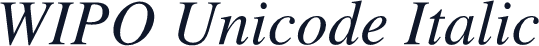 WIPO Unicode Italic