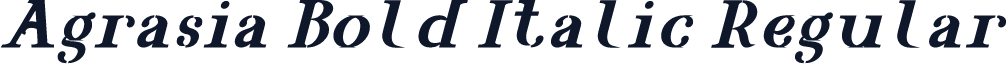 Agrasia Bold Italic Regular