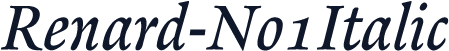 Renard-No1Italic