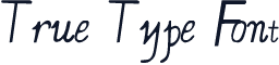 True Type Font3