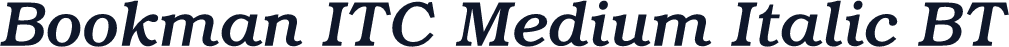 Bookman ITC Medium Italic BT