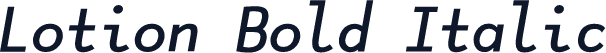 Lotion Bold Italic