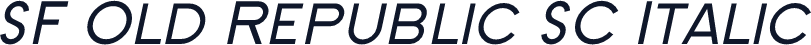 SF Old Republic SC Italic