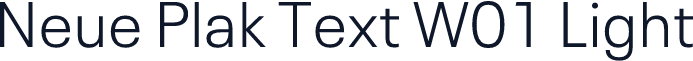 Neue Plak Text W01 Light