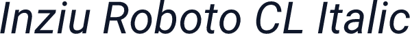 Inziu Roboto CL Italic