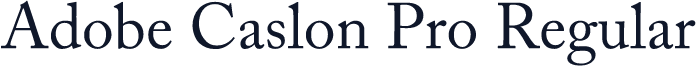 Adobe Caslon Pro Regular