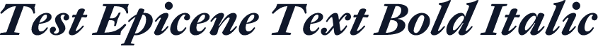 Test Epicene Text Bold Italic