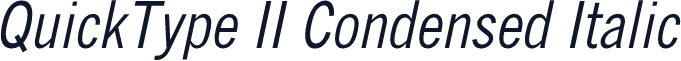 QuickType II Condensed Italic