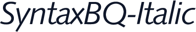 SyntaxBQ-Italic