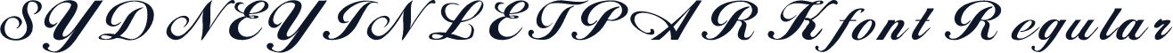 SYDNEYINLETPARKfont Regular