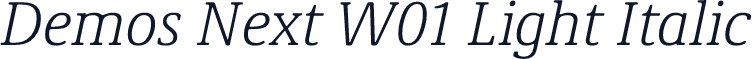 Demos Next W01 Light Italic