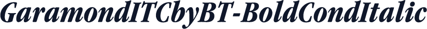 GaramondITCbyBT-BoldCondItalic