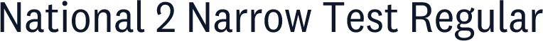National 2 Narrow Test Regular