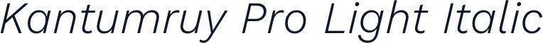 Kantumruy Pro Light Italic