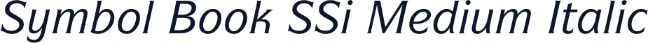 Symbol Book SSi Medium Italic