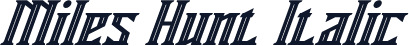 Miles Hunt Italic