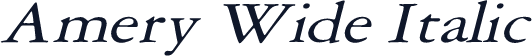 Amery Wide Italic