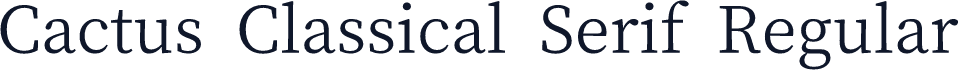 Cactus Classical Serif Regular