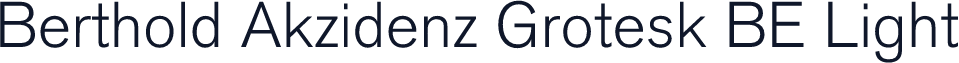 Berthold Akzidenz Grotesk BE Light
