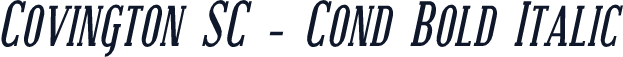 Covington SC - Cond Bold Italic