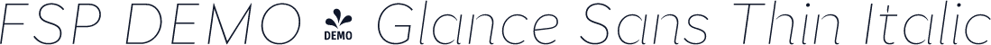 FSP DEMO - Glance Sans Thin Italic