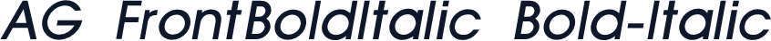 AG Front_BoldItalic Bold-Italic