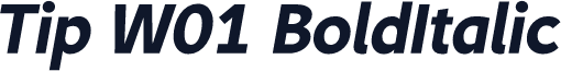 Tip W01 BoldItalic