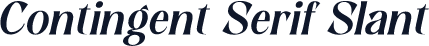 Contingent Serif Slant