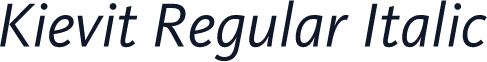 Kievit Regular Italic