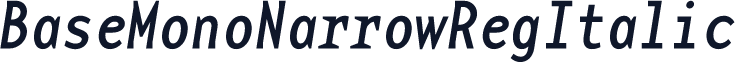 BaseMonoNarrowRegItalic