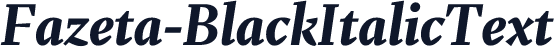 ☞Fazeta-BlackItalicText