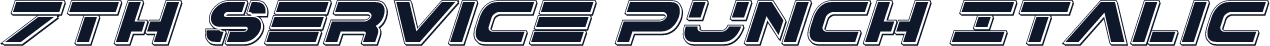 7th Service Punch Italic