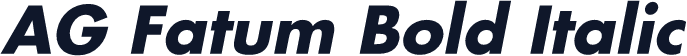 AG Fatum Bold Italic