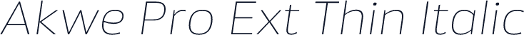 Akwe Pro Ext Thin Italic