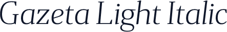 Gazeta Light Italic