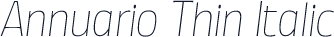 Annuario Thin Italic