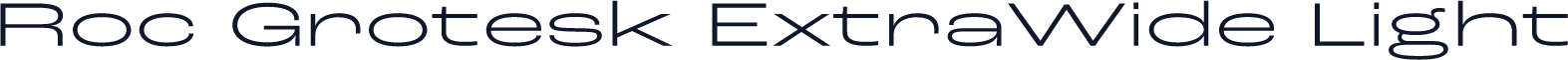 Roc Grotesk ExtraWide Light