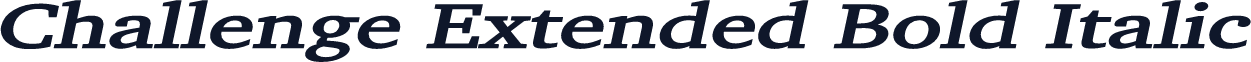Challenge Extended Bold Italic
