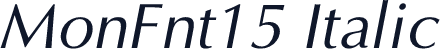 MonFnt15 Italic