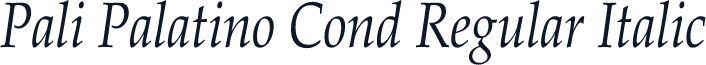 Pali Palatino Cond Regular Italic