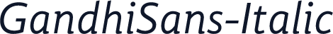 GandhiSans-Italic