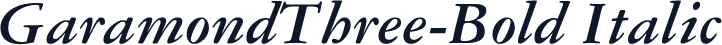 GaramondThree-Bold Italic