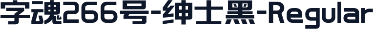 字魂266号-绅士黑-Regular