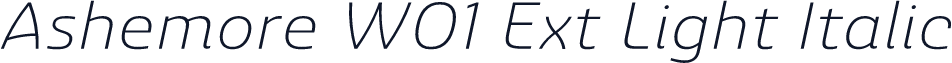 Ashemore W01 Ext Light Italic
