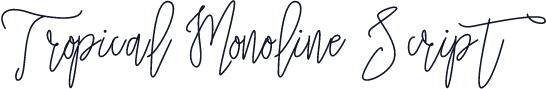 Tropical Monoline Script