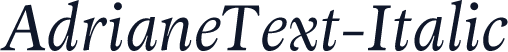 AdrianeText-Italic