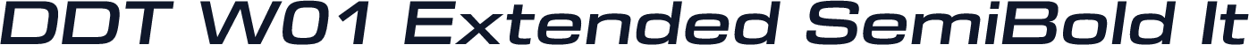 DDT W01 Extended SemiBold It