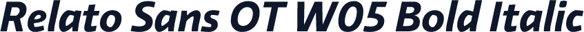 Relato Sans OT W05 Bold Italic