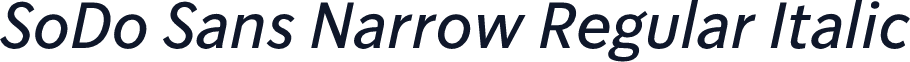 SoDo Sans Narrow Regular Italic